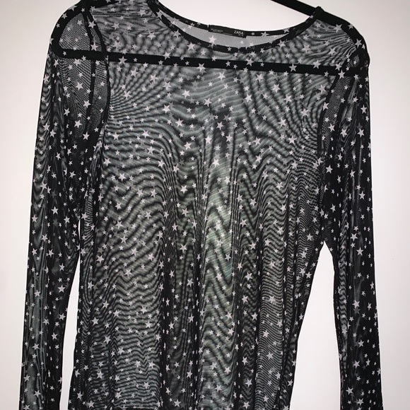 Zara Tops - Zara sheer star top
